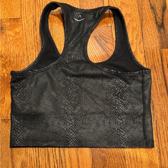 Beyond Yoga Black Viper First Class Cropped Tank Built In Sports Bra - Picture 3 of 5